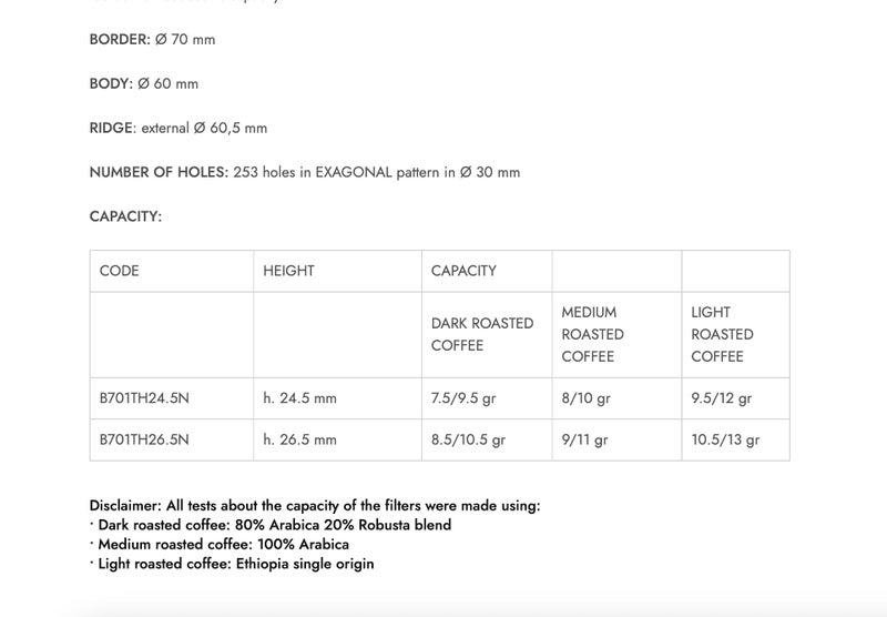 IMS سلة فلتر IMS، 1 قطعة، B70 1T H26.5 E، 58 مم، لآلات مجموعة E61 مصنوعة في إيطاليا - Image 4